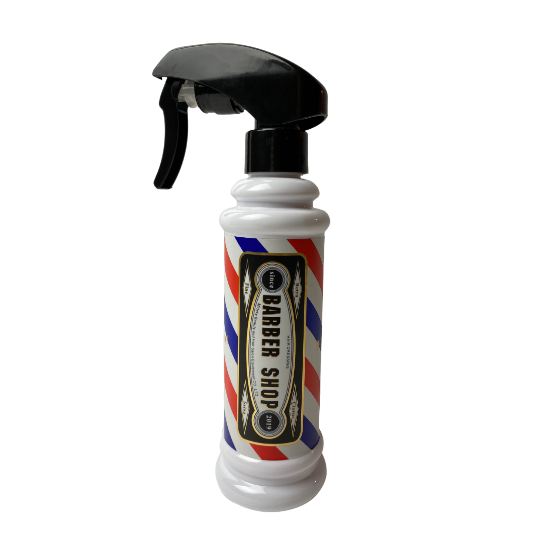 Bob Spray Bottle White with Barber Pole Design - 180ml