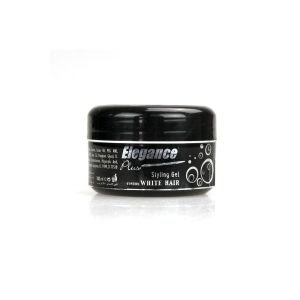 Elegance Plus Black Styling Hair Gel Covers White Hair 100ml