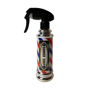 Bob Spray Bottle Silver with Barber Pole Design - 180ml