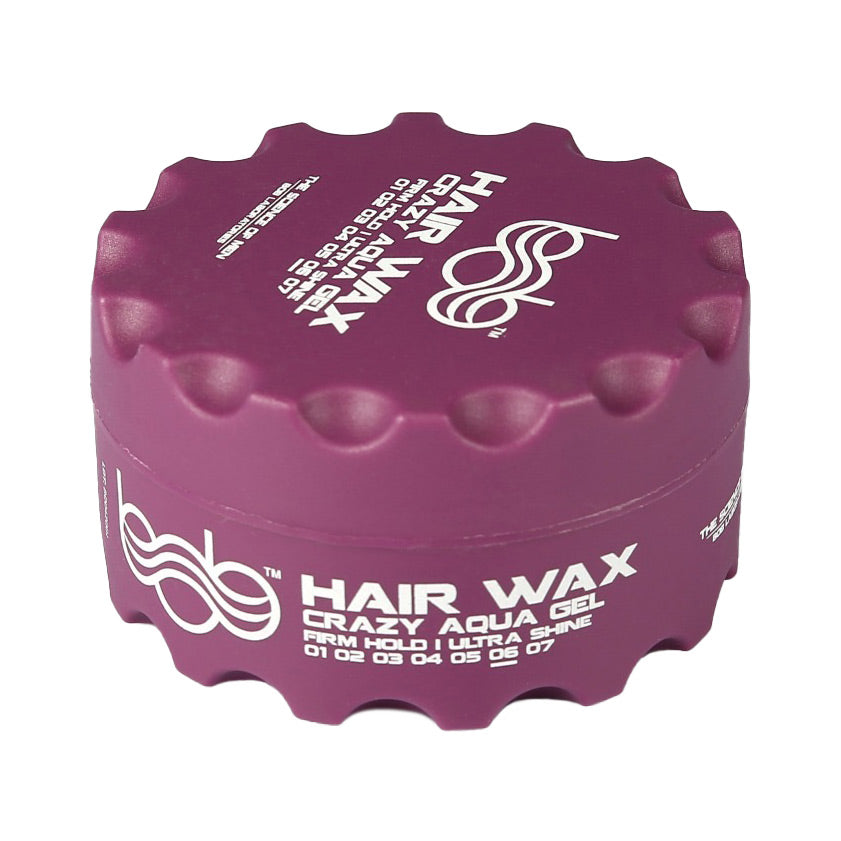 Bob Hair Wax Crazy Aqua Gel Firm Hold Ultra Shine Purple 150ml