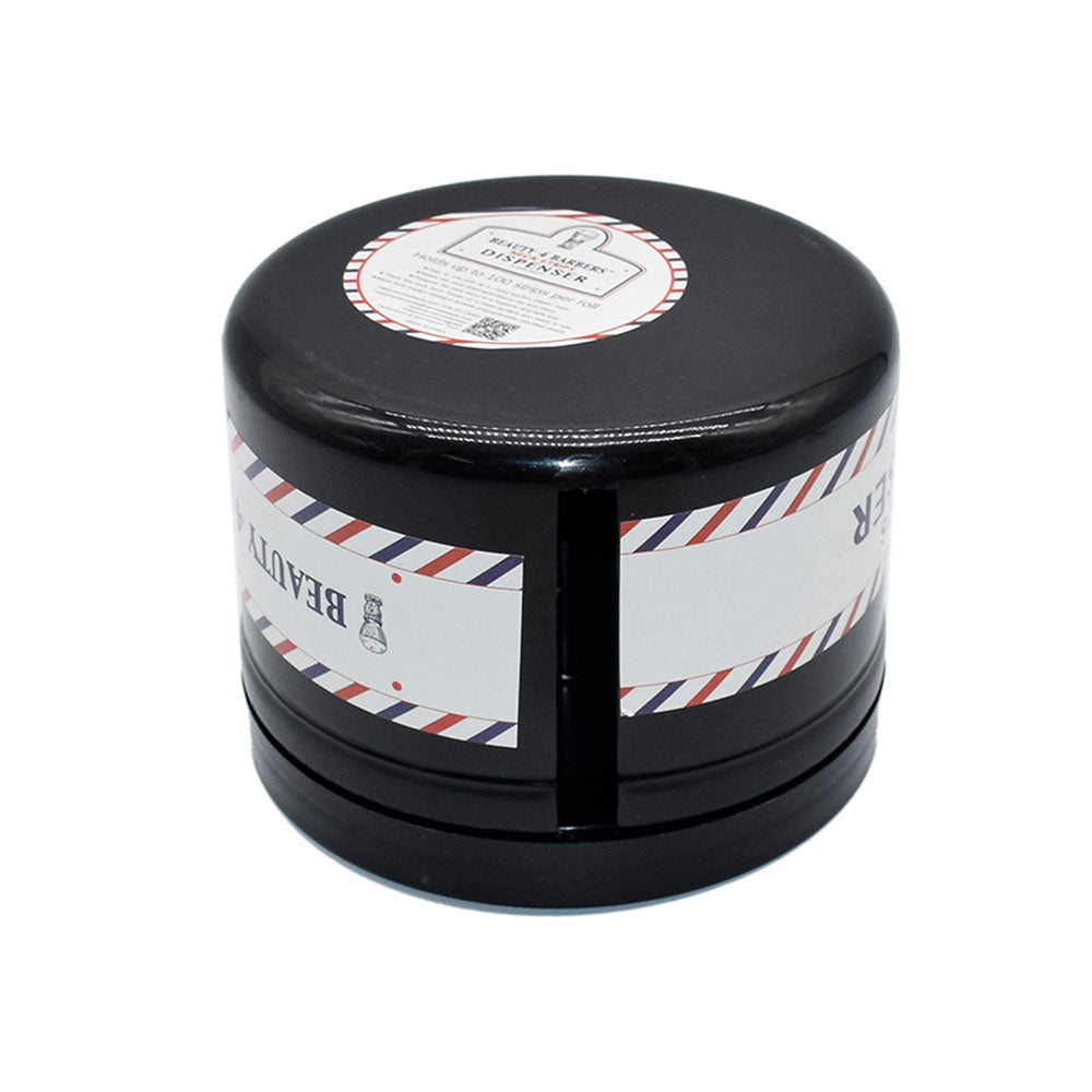 BOB Black Neck Strips Dispenser, Neck Paper Roll Holder, Neck Covering Paper Case Container with Suction Cup Base