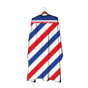 Deyaz Premium Salon Cape Kral Red & Blue Diagonal Stripes
