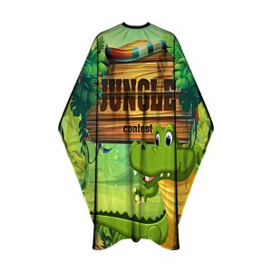 Deyaz Premium Salon Kids Cape 75cmx120cm Crocodile Jungle Contest