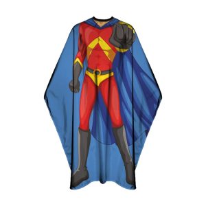 Deyaz Premium Salon Kids Cape 75cmx120cm Superman Blue