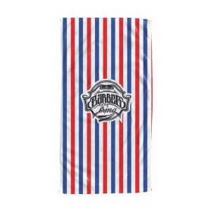 Deyaz Premium Salon Towel Barber King Red & Blue Stripe