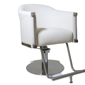 Karma Eden Salon Chair White/Silver Base 02180402