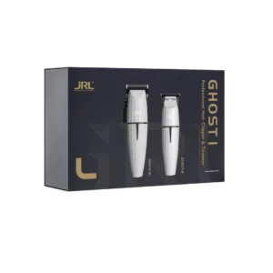 JRL Onyx White Ghost I Professional Clipper and Trimmer Duo Kit