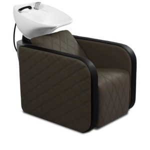 Karma Complete Shampoo Unit Clunes Electric Brown with Pattern & White Standard Basin 0315012104EP