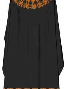 Deyaz Premium Cape 150cm x 160cm Aztec Black and Gold