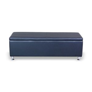 Karma Pooraka 3 Seater Ottoman Waiting Lounge With Storage 05010101 - Black