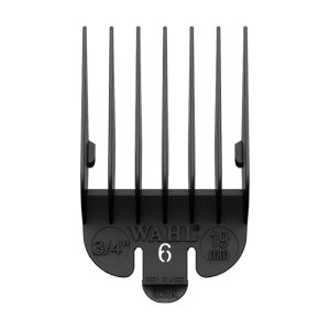 Wahl No. 6 Plastic Tab Attachment Comb 3/4inch Black